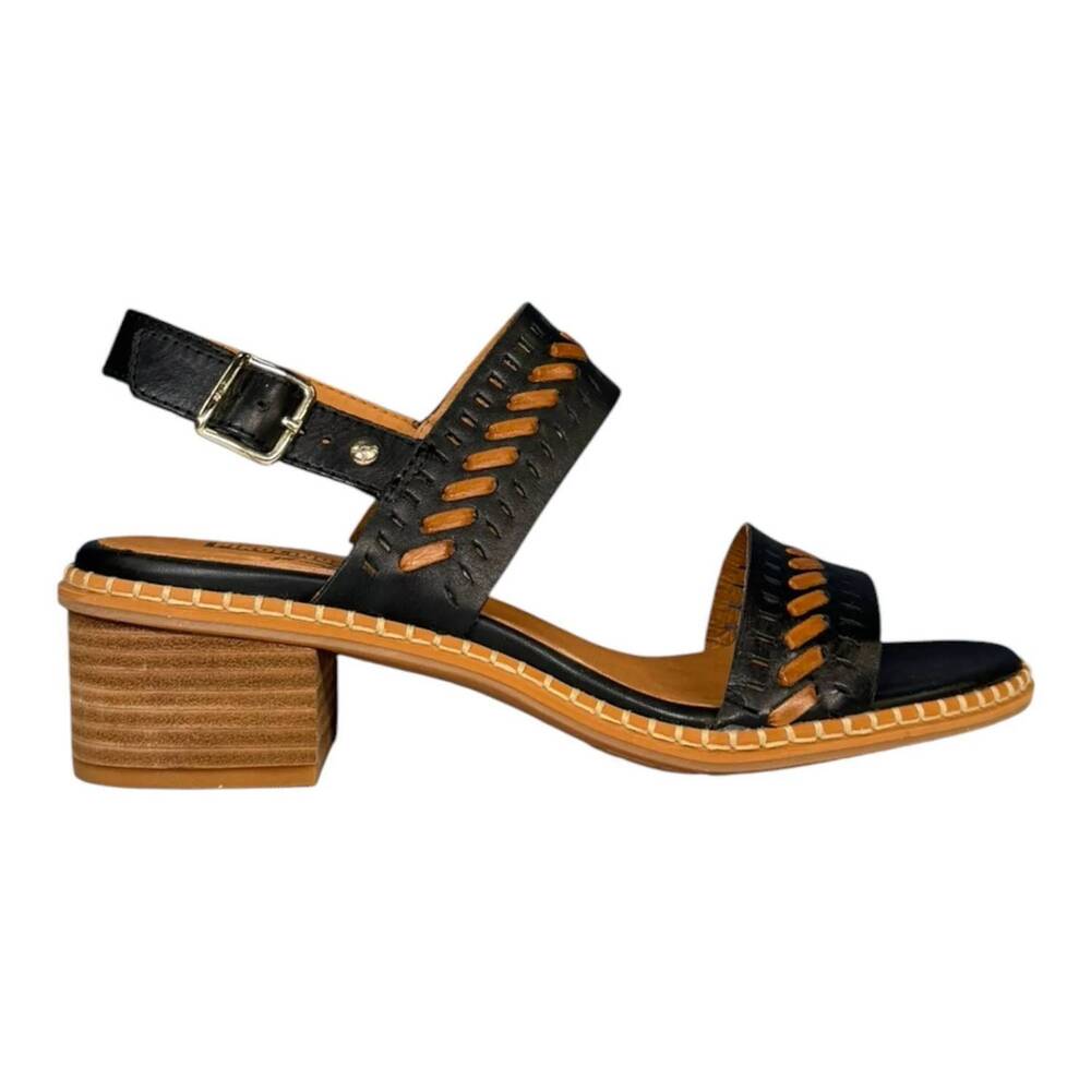 NEW PIKOLINOS women's blanes slingback heeled sandal in black